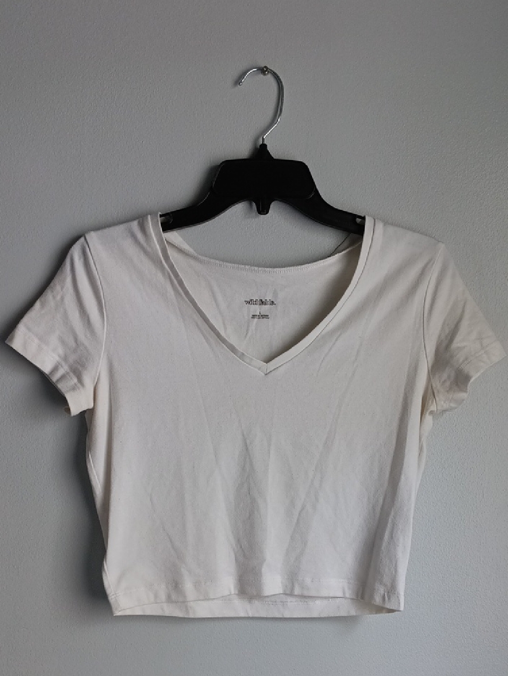 Wild Fable Cropped White Tee Shirt